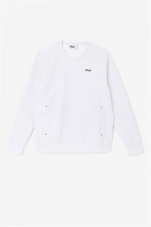 Black Men's Fila Emry Crew Sweatshirts | Saudi Arabia-501497