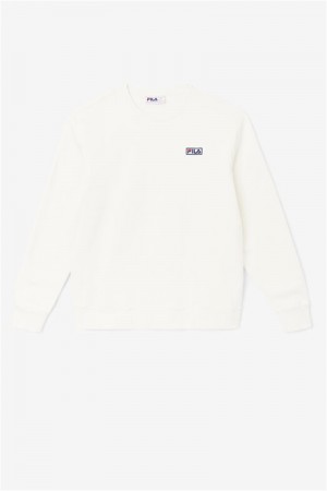 Black Men's Fila Garran Crew Sweatshirts | Saudi Arabia-125839