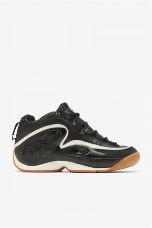 Black Men's Fila Grant Hill 3 Woven Sneakers | Saudi Arabia-510289