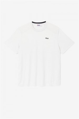 Black Men's Fila Kaab Crew Tops | Saudi Arabia-506214