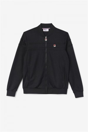 Black Men's Fila Naso Jackets | Saudi Arabia-169754