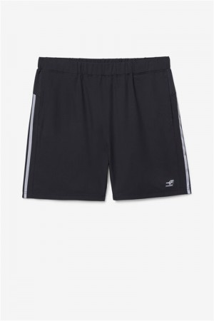 Black Men's Fila Pickleball Shorts | Saudi Arabia-195743
