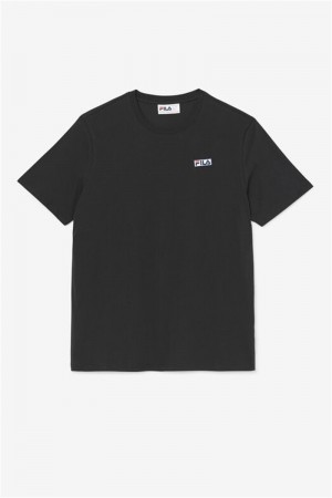Black Men's Fila Skylar Tee | Saudi Arabia-274158