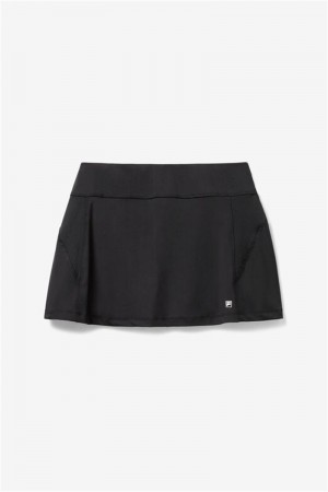 Black Women's Fila Core A-Line Skirts | Saudi Arabia-152837