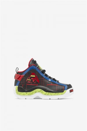 Black / Blue / Red Kids' Fila Grant Hill 2 Shoes | Saudi Arabia-876431