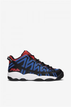 Black / Blue / Red Men's Fila Stackhouse Spaghetti Sneakers | Saudi Arabia-564821