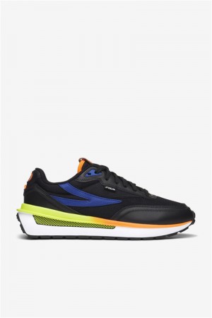Black / Blue / Yellow Men's Fila Renno Sneakers | Saudi Arabia-750619
