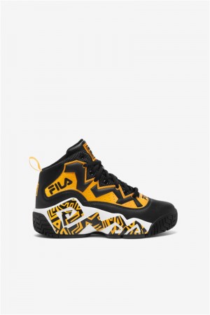 Black / Gold / White Kids' Fila Mb Night Walk Shoes | Saudi Arabia-456932