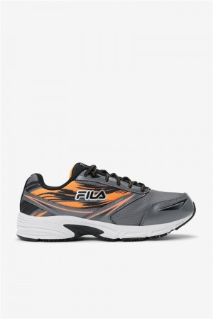 Black / Orange Men's Fila Memory Meira 2 Slip Resistant Composite Toe Shoes | Saudi Arabia-896052