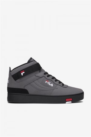 Black / Red Men's Fila V-10 Lux Sneakers | Saudi Arabia-691583