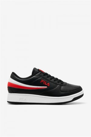Black / Red / White Men's Fila A-Low Shoes | Saudi Arabia-054628