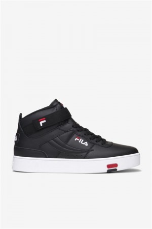 Black / Red / White Men's Fila V-10 Lux Sneakers | Saudi Arabia-798501