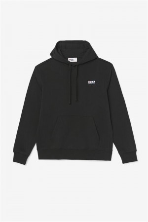 Black / White Men's Fila Algot Hoodie | Saudi Arabia-621385