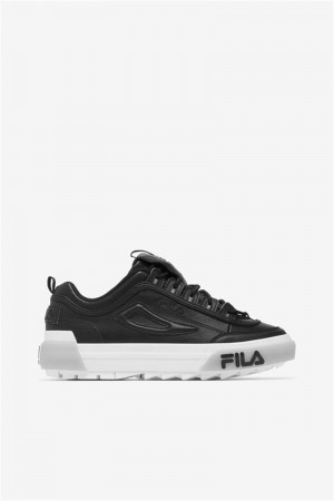 Black / White Women's Fila Disruptor 2 Vulcanized Sneakers | Saudi Arabia-176953