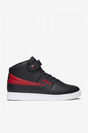 Black / White / Red Men's Fila Vulc 13 2d Shoes | Saudi Arabia-748059