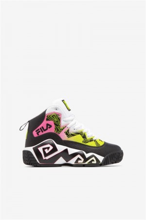 Black / Yellow / White Kids' Fila MB Shoes | Saudi Arabia-825037