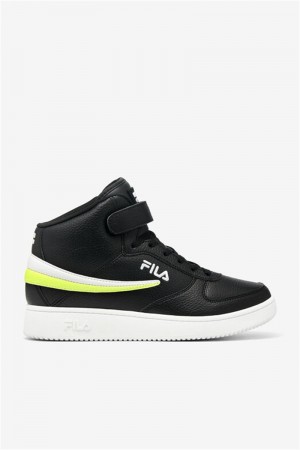 Black / Yellow / White Men's Fila A-High Shoes | Saudi Arabia-761938