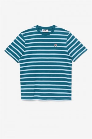 Blue Men's Fila Dolce Tee | Saudi Arabia-134290