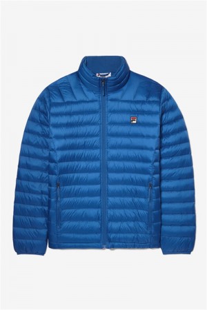 Blue Men's Fila Premium Lightweight Puffers | Saudi Arabia-279065