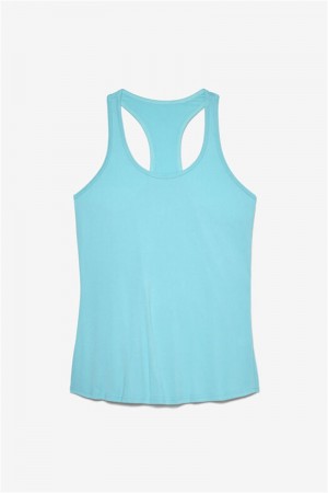 Blue Women's Fila Racerback Loose Fit Tanks | Saudi Arabia-463785