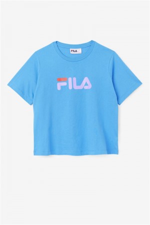 Blue Women's Fila Thea Tee | Saudi Arabia-584713