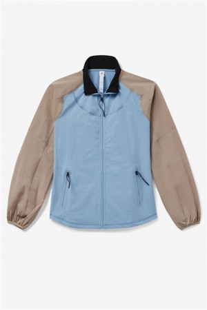 Blue / Black Women's Fila Wild Card Jackets | Saudi Arabia-765394