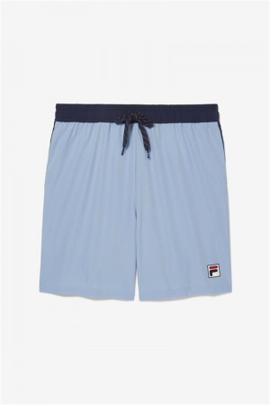 Blue / Navy Men's Fila Solar Power Woven Shorts | Saudi Arabia-412753