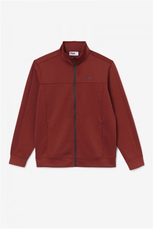 Brown / Black Men's Fila Gonal Zip Jackets | Saudi Arabia-859742