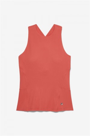 Coral Women's Fila Baseline Halter Tanks | Saudi Arabia-473981