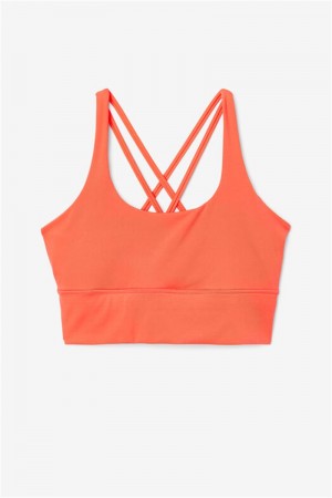 Coral Women's Fila Uplift Cross Back Top Bras | Saudi Arabia-701254