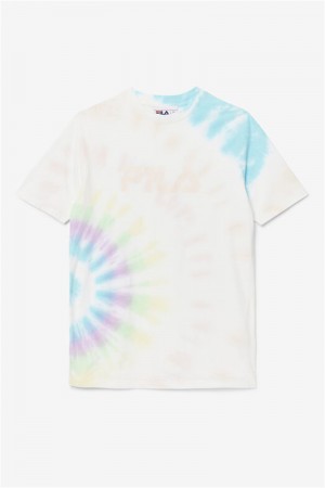 Cream Women's Fila Alivia Tie Dye Tee | Saudi Arabia-869523