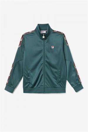 Green Men's Fila Carson Track Jackets | Saudi Arabia-286941