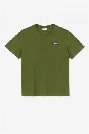 Green Men's Fila Skylar Tee | Saudi Arabia-539647
