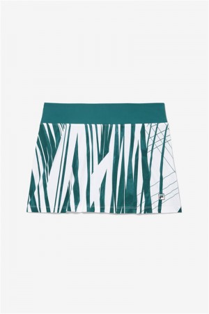 Green Women's Fila La Finale A-Line Skirts | Saudi Arabia-729604