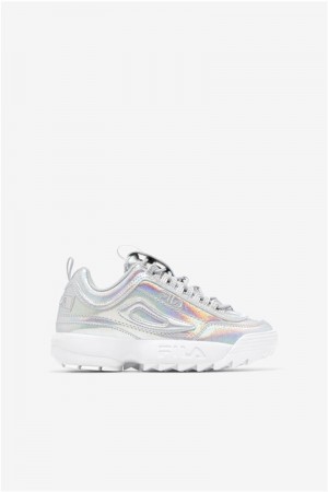 Grey Kids' Fila Disruptor 2 Premium Iri Shoes | Saudi Arabia-207986