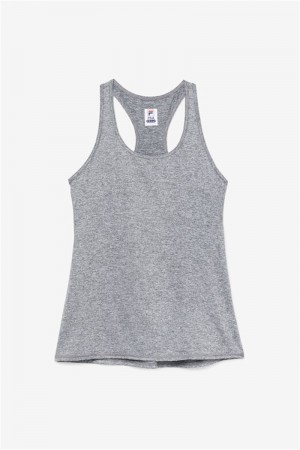 Grey Women's Fila Pickleball Racerback Tanks | Saudi Arabia-740568
