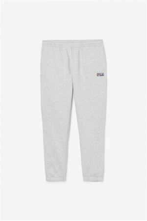 Grey / White Men's Fila Garin Joggers | Saudi Arabia-841275
