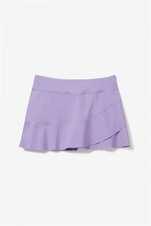 Lavender Women's Fila Back Spin Solid Skirts | Saudi Arabia-471609