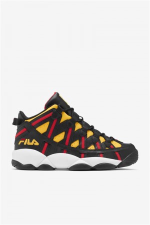 Lemon / Black / Red Men's Fila Stackhouse Spaghetti Shoes | Saudi Arabia-173942