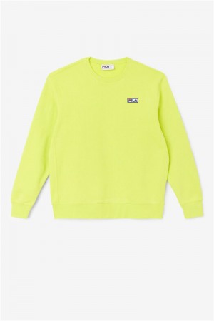 Light Green Men's Fila Garran Crew Sweatshirts | Saudi Arabia-629537