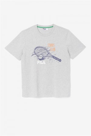 Light Grey Men's Fila Derzan Tee | Saudi Arabia-169257