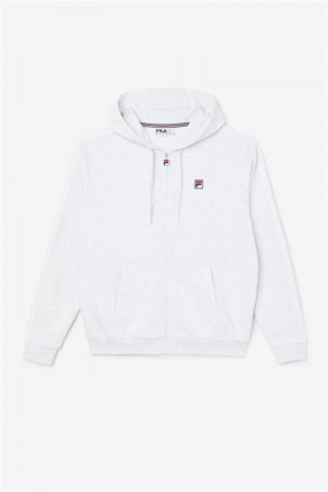 Light Grey Men's Fila Joey Full Zip Hoodie | Saudi Arabia-273508