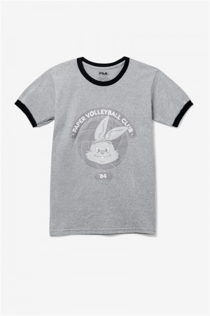 Light Grey Men's Fila Paper X | Karter Tee | Saudi Arabia-837056