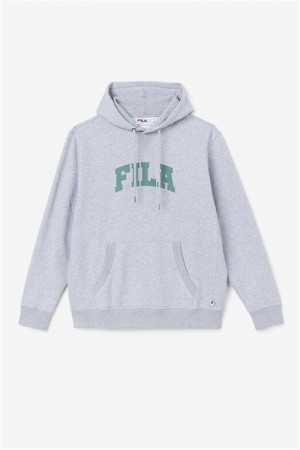 Light Grey / Blue Men's Fila Brook Hoodie | Saudi Arabia-269450
