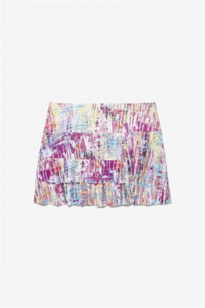 Multicolor Women's Fila Alley Pleated Skirts | Saudi Arabia-879532