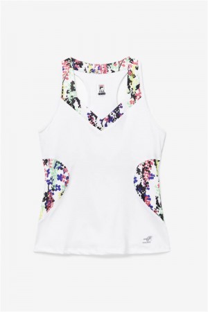 Multicolor / White Women's Fila Pickleball Halter Tanks | Saudi Arabia-874162