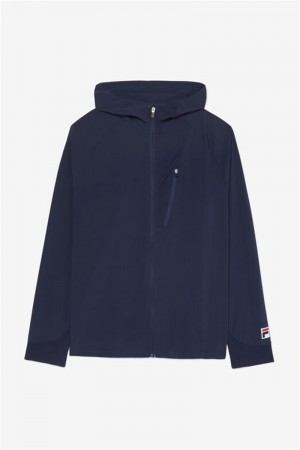 Navy Men's Fila Essentials Jackets | Saudi Arabia-304672