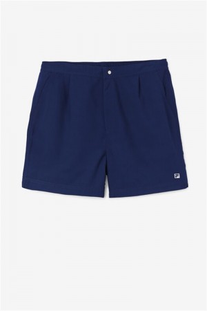 Navy Men's Fila Essentials Santoro Shorts | Saudi Arabia-076421