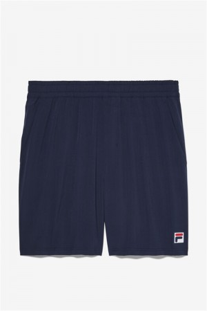 Navy Men's Fila Essentials Woven Shorts | Saudi Arabia-816392