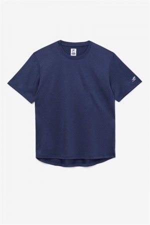Navy Men's Fila Pickleball Scallop Hem Crew Shirts | Saudi Arabia-021956